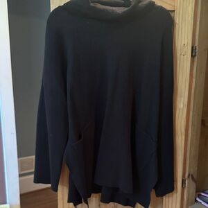 Chic Black Cowl Neck Sweater